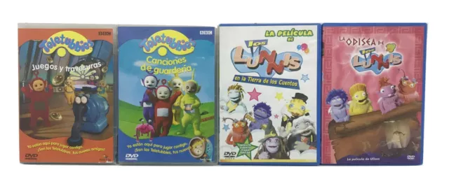 Los Lunnis Y Teletubbies 6 Dvd Niños Niñas En Muy Buen Estado.