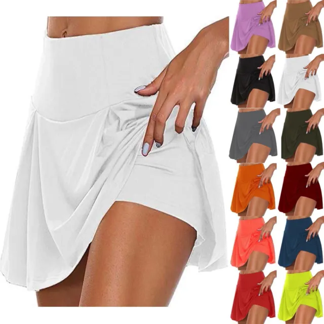 Active Performance Skort Lightweight Skirt Running Tennis Golf Sport Short Women