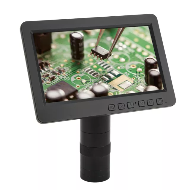 7in LCD HD Video Microscope With 150X C Bracket Camera Professional Maintena GF0