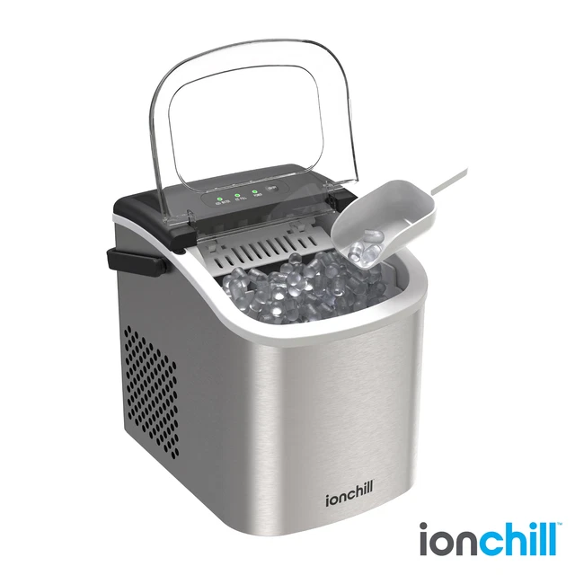 IonchillQuick Cube Ice Machine, 26lbs/24hrs Portable Countertop Bullet Ice Maker