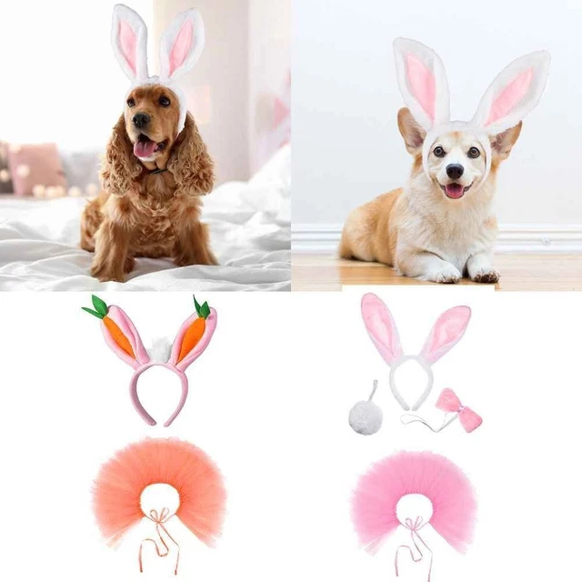 Orejas de Conejo Perro Prendas para la Cabeza Mascota Conejo Drag Sombrero Gato Tocados