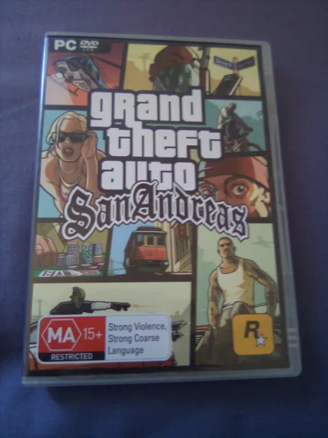 Grand Theft Auto SAN ANDREAS - COMPLETE PC DVD Video Game - German