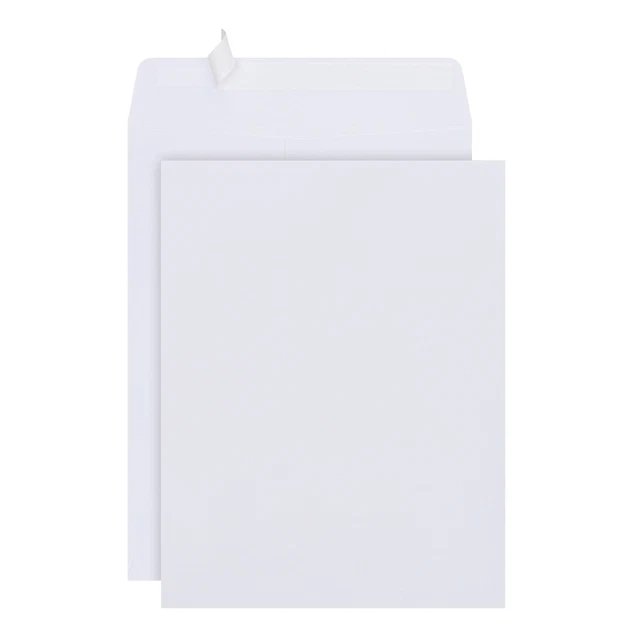 Office Depot Brand 10" x 13" White Clean Seal Catalog Envelopes, 100-Pk