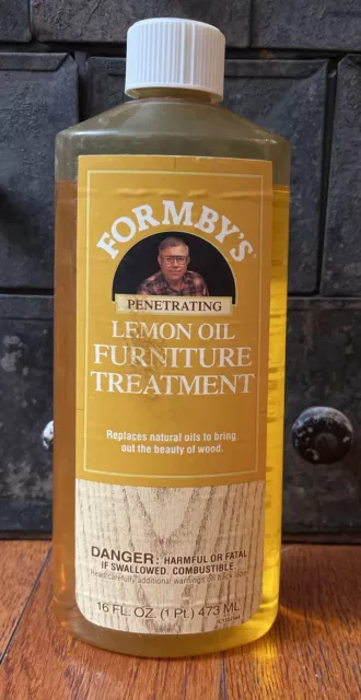 Vintage Formby’s Lemon Oil Wood Furniture Treatment 16 oz 90 % Full Discontinued