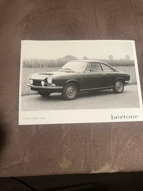 Altes Bild Coupe Simca 1200 Bertone Oldtimer sw