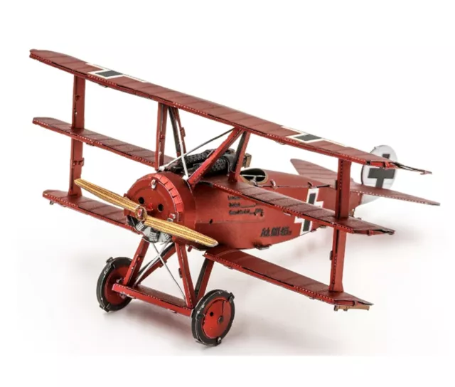Metall Erde Fokker DRI Dreidecker Faszinationen 3D Blechmodell zum Selbermachen Kit MMS210