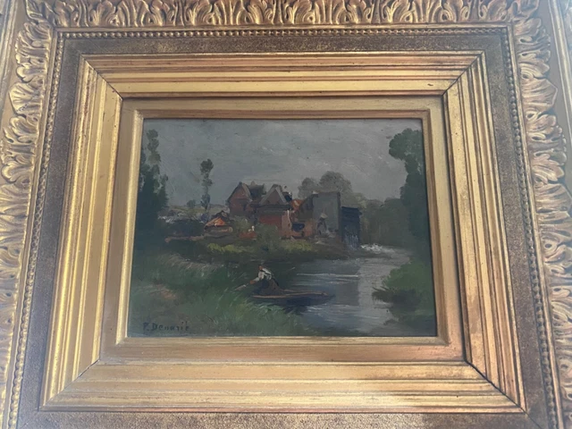 tableau ancien huile sur bois signé Paul Denarie