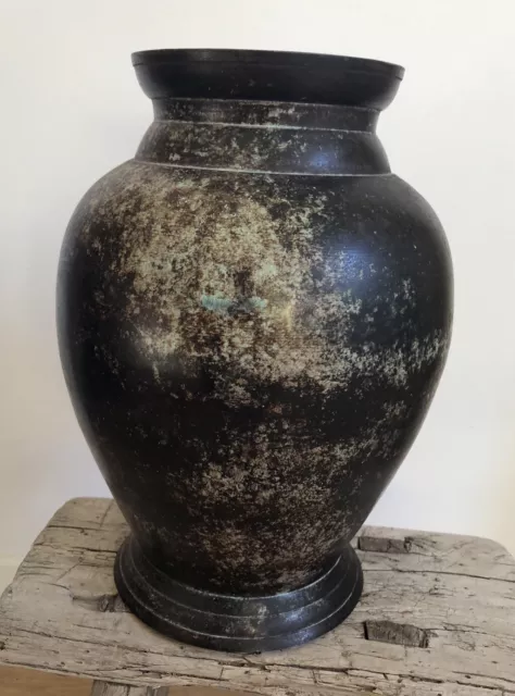 Vase bronze étamé ethnique