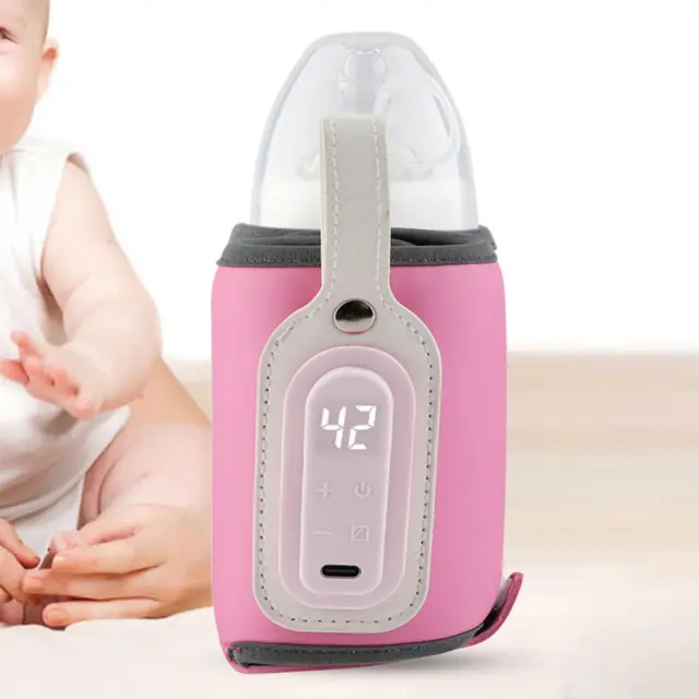 Intelligent Baby Bottle Warmer Milk Heating Keeper Milk Warmer for Newborn Pink