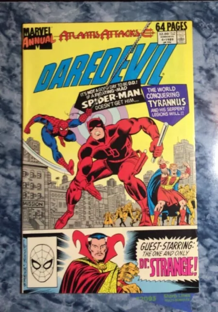DAREDEVIL ANNUAL Vol 1 #4 1989 MARVEL ATLANTIS ATTACKS DR. STRANGE 64 PAGES