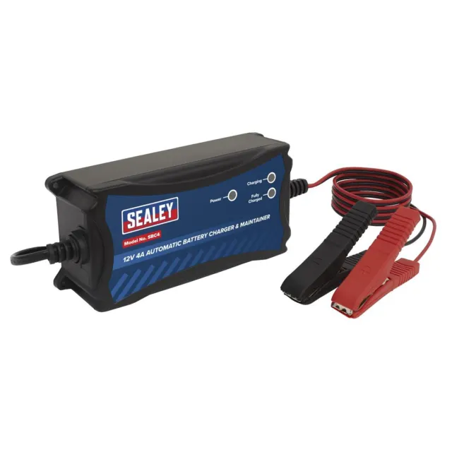 Sealey SBC4 Battery Charger Maintainer 12V 4A Fully Automatic