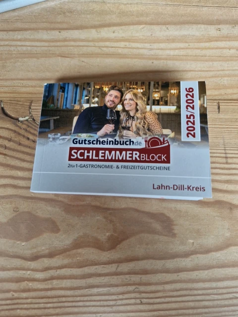 GUTSCHEINBUCH, SCHLEMMERBLOCK 2025/2026 EUR 17,00 - PicClick DE