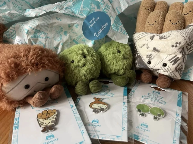 JELLYCAT WORLD EXCLUSIVE London Selfridges fish & chips complete