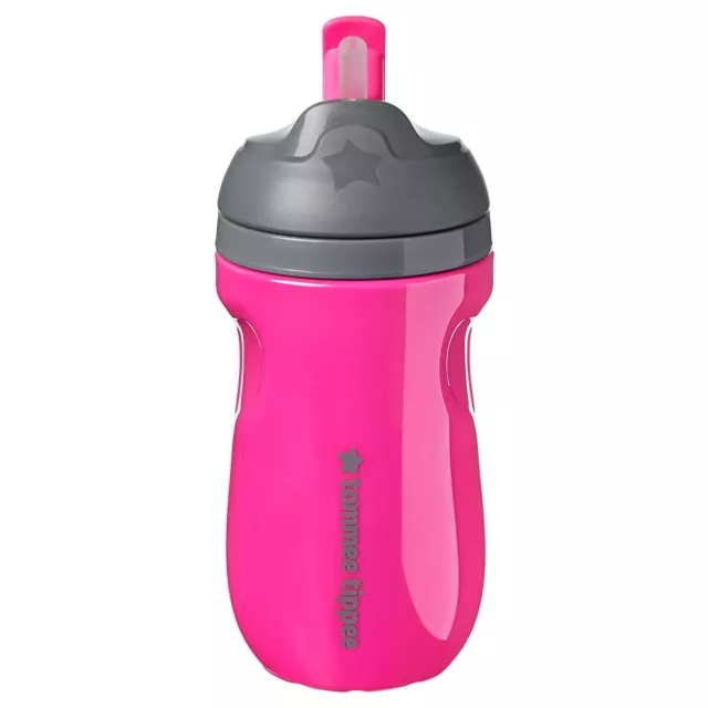 Tommee Tippee Aislado Paja Niño Vaso Entrenamiento Taza Rosa Para 12+ Meses