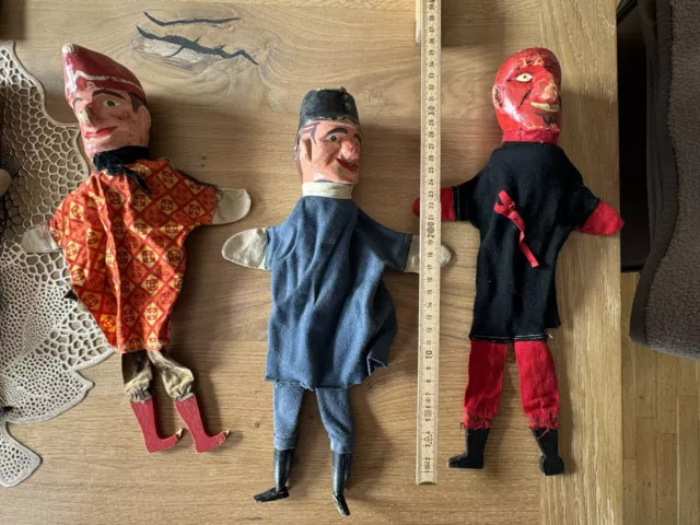 5 alte Hand -  Puppen für ein Kasperl-Theater mind. 60 Jahre alt