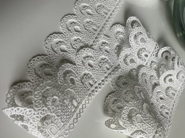 1 Yard 5cm wide Fine Delicate LACE TRIM Sewing Ribbon Craft Dress White