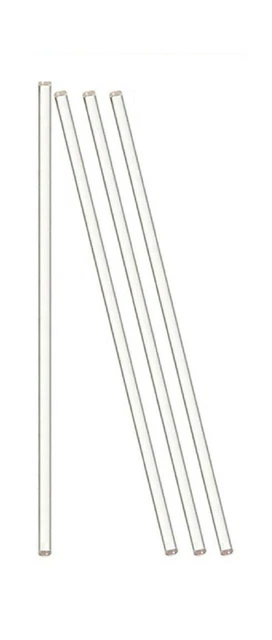 Pack of 4 Lab Glass Stirring Rod (250MM) / 9.84 Inches Length with Both Ends ...