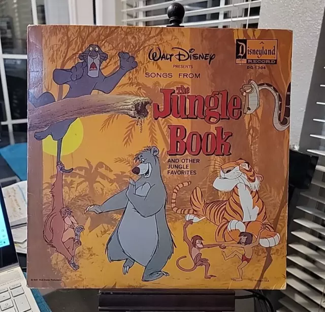 Walt Disney Presents Songs from The Jungle Book Vinyl Record Vintage 1967