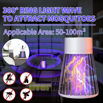 USB Rechargeable Mosquito Killer Lamp UV LED Light Trap Fly Bug Insect Zapper