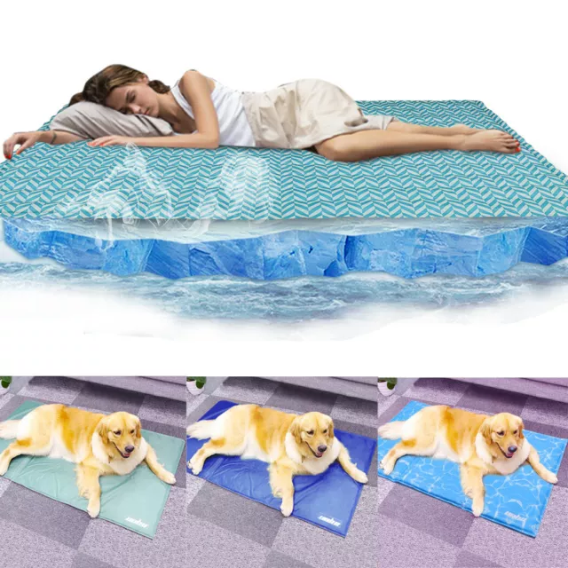 Magic Cooling Mat Gel Cool Pad Bed Pillow Mattress Topper For Dog Cat Pet Summer