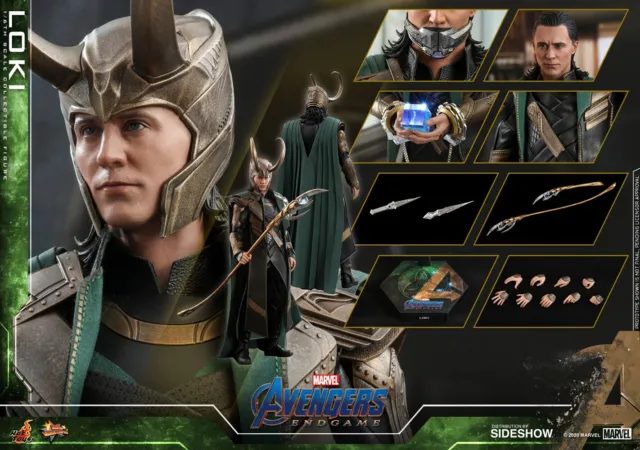 Hot Toys Loki Marvel Avengers Endgame Tom Hiddleston 1/6 12" Figure In Stock