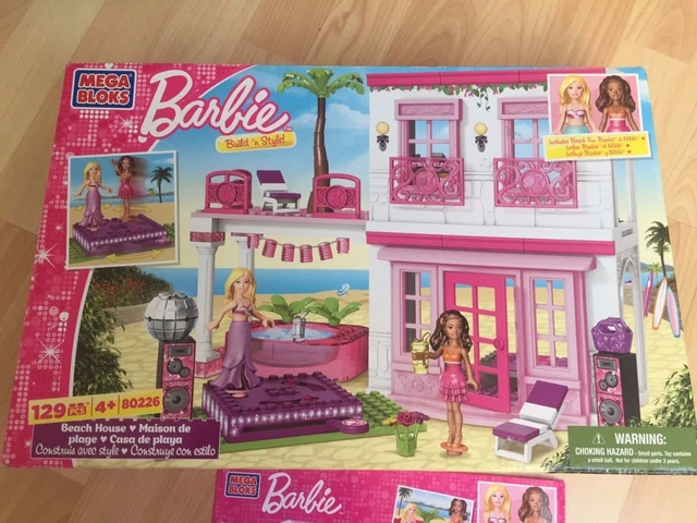 LEGO MEGA BLOKS BARBIE maison de plage boite 80226 Build n