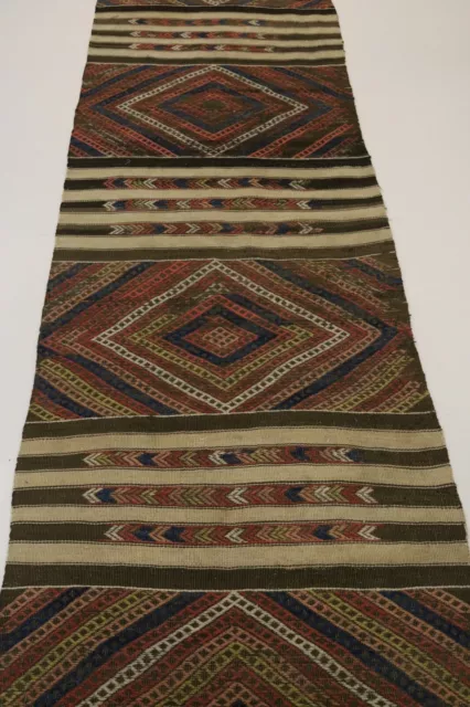 S. ANTIK Fine Nomads Kelim Unique Persian Carpet Oriental Rug 3,28 X 0,70