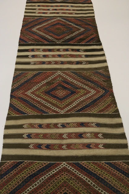 S. ANTIK Fine Nomads Kelim Unique Persian Carpet Oriental Rug 3,28 X 0,70