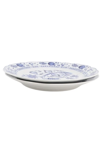 KAHLA Essteller blau Ø 28 cm Zwiebelmuster Porzellan