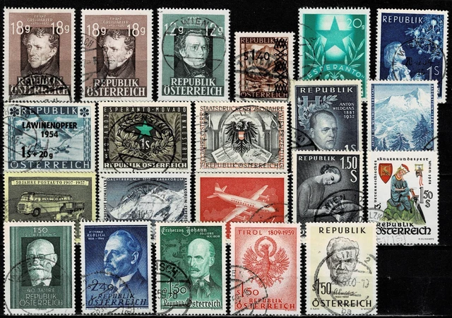 Österreich Lot aus den 50er Jahren gestempelt