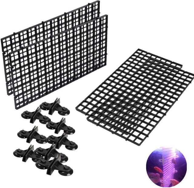 4 Pcs Aquarium Divider Tray Plastic Grid Aquarium Egg Crate Light Diffuser, Fish