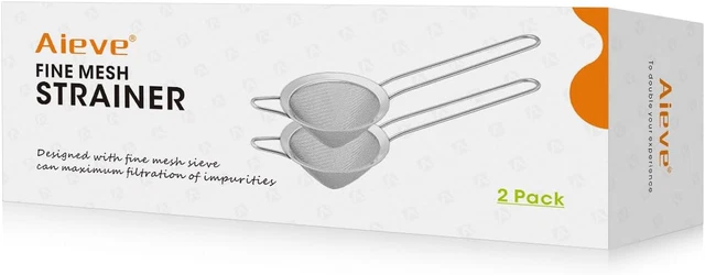 Colador de malla fina Aieve, colador de té tamiz barra coladores té F