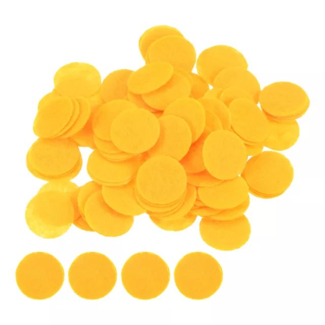 200pcs Round Felt Circles, 20mm 3/4" Craft Felt Pads Non-Woven Fabric Pad Yellow