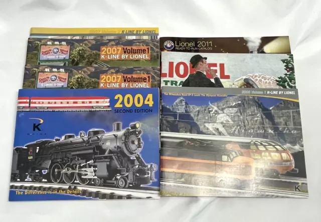 Odd Lot Of 7 Lionel K- Line Train Catalog Book & K- Line  Free Shipping