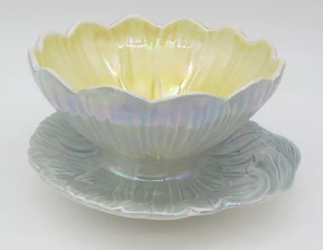 Vtg Royal Winton Grimwades England Blue Luster Lustre Flower Candy Bowl Dish