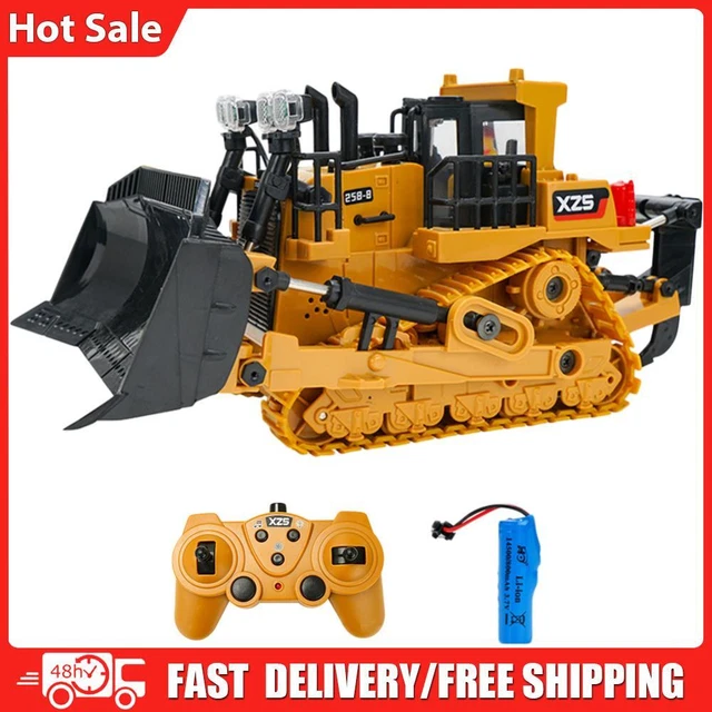Remote Control Engineering Car 1/24 9CH RC Excavator Bulldozer Toys with Battery