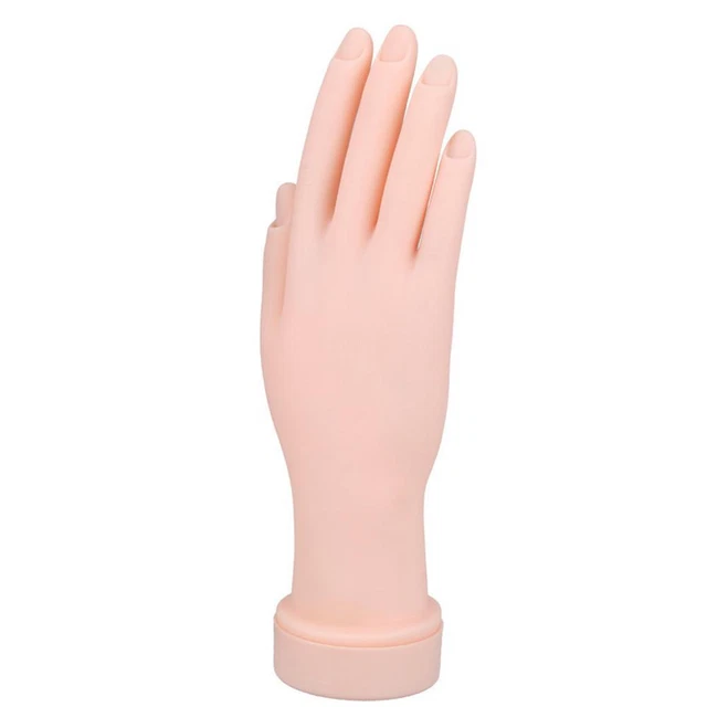 Nail Art Practice Soft Plastic Model Hand Training Tool for Acrylic/Gel FS2#