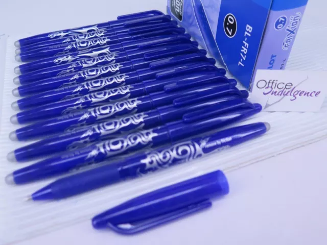12 x BLUE Pilot Frixion Gel Ball Pen Erasable 0.7mm BL-FR7-L 622702 TRACKED