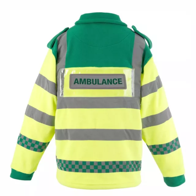 PARAMEDIC HI VIS MEDICAL FLEECE with AMBULANCE badges - Safety events medic team