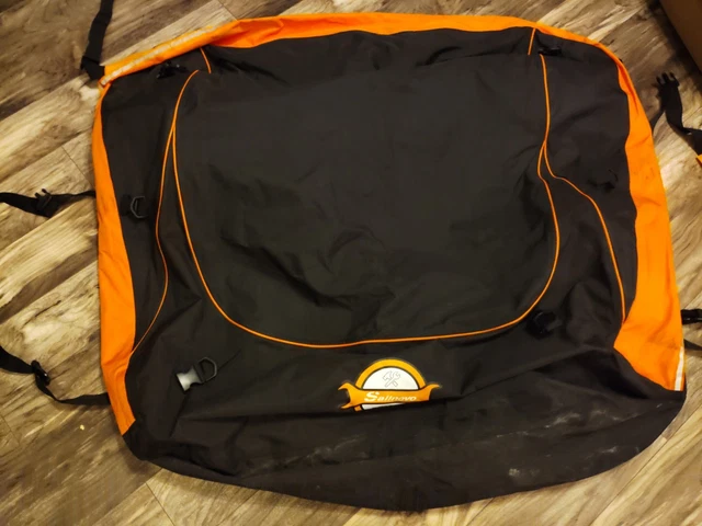 Sac De Toit Voiture 580L Sailnovo - Coffre Étanche 20 Pieds Cubes Avec Crochets Et Sangles - Gris Noir