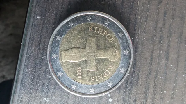 Sehr seltene 2 Euro Münze aus Zypern „Kibris 2009“/ Selten / Fehlprägung