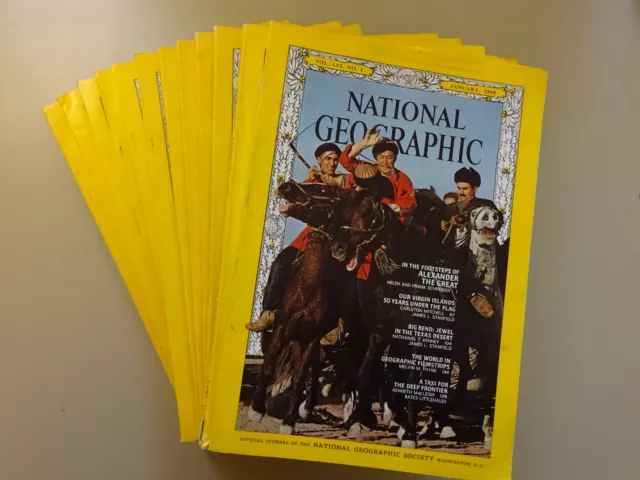 National Geographic Magazine 1968 – alle 12 Ausgaben! / all 12 issues!