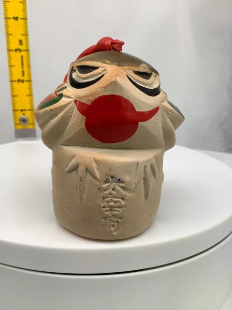 Japanese Clay Ceramic Bell Dorei Asian Antiques