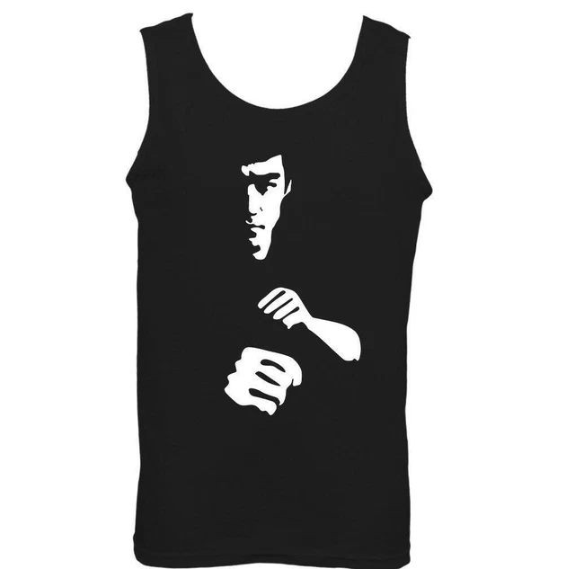 Martial Arts Silhouette Mens Vest Enter The Dragon MMA UFC