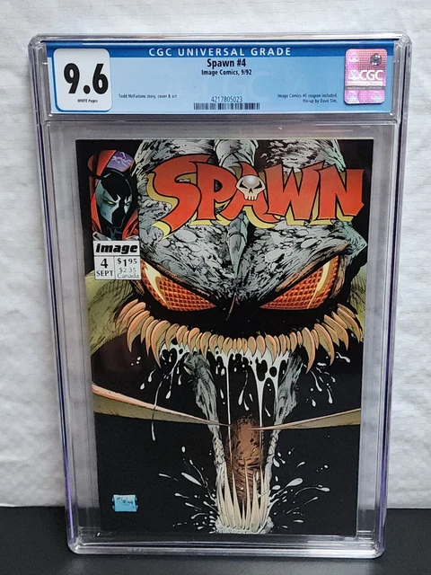 🔑🔥🔥🔥 SPAWN #4 CGC 9.6 NM+ (1992) TODD McFARLANE W/COUPON 1st VIOLATOR 805023