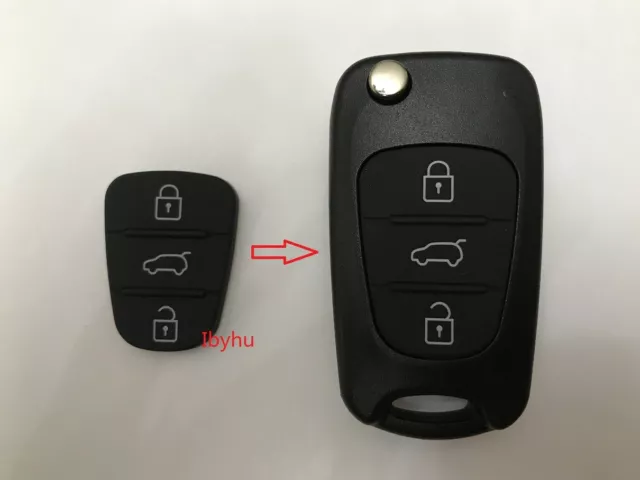 Kia Key Fob 3 Button Rubber Pad Insert- Ceed Rio Picanto Sportage Sorento Remote