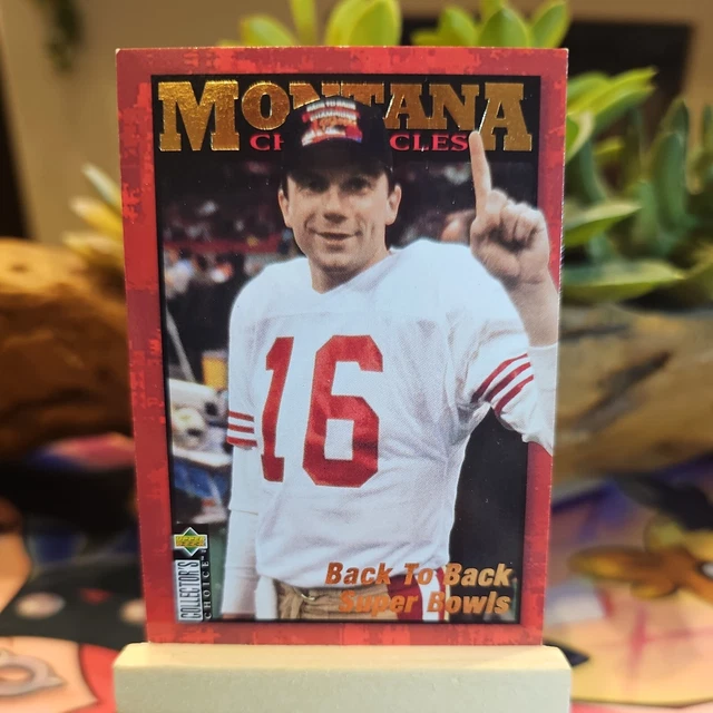 CARTE DE FOOTBALL 1995 Collector's Choice Joe Montana Chronicles #JM10 ...