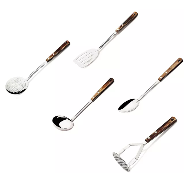 Tramontina Polywood Y Acero Inoxidable 5 Piezas Utensilio de Cocina Juego