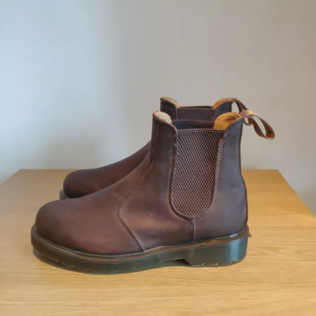 STIVALI IN PELLE marroni Dr Martens 2976 Gaucho Cavallo Pazzo Chelsea UK 5 Usati una volta EUR 142 07 PicClick IT