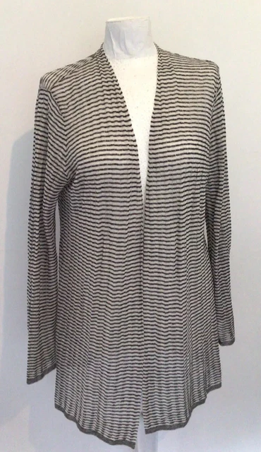 EILEEN FISHER - Bio-Leinen-Strickjacke Größe Small